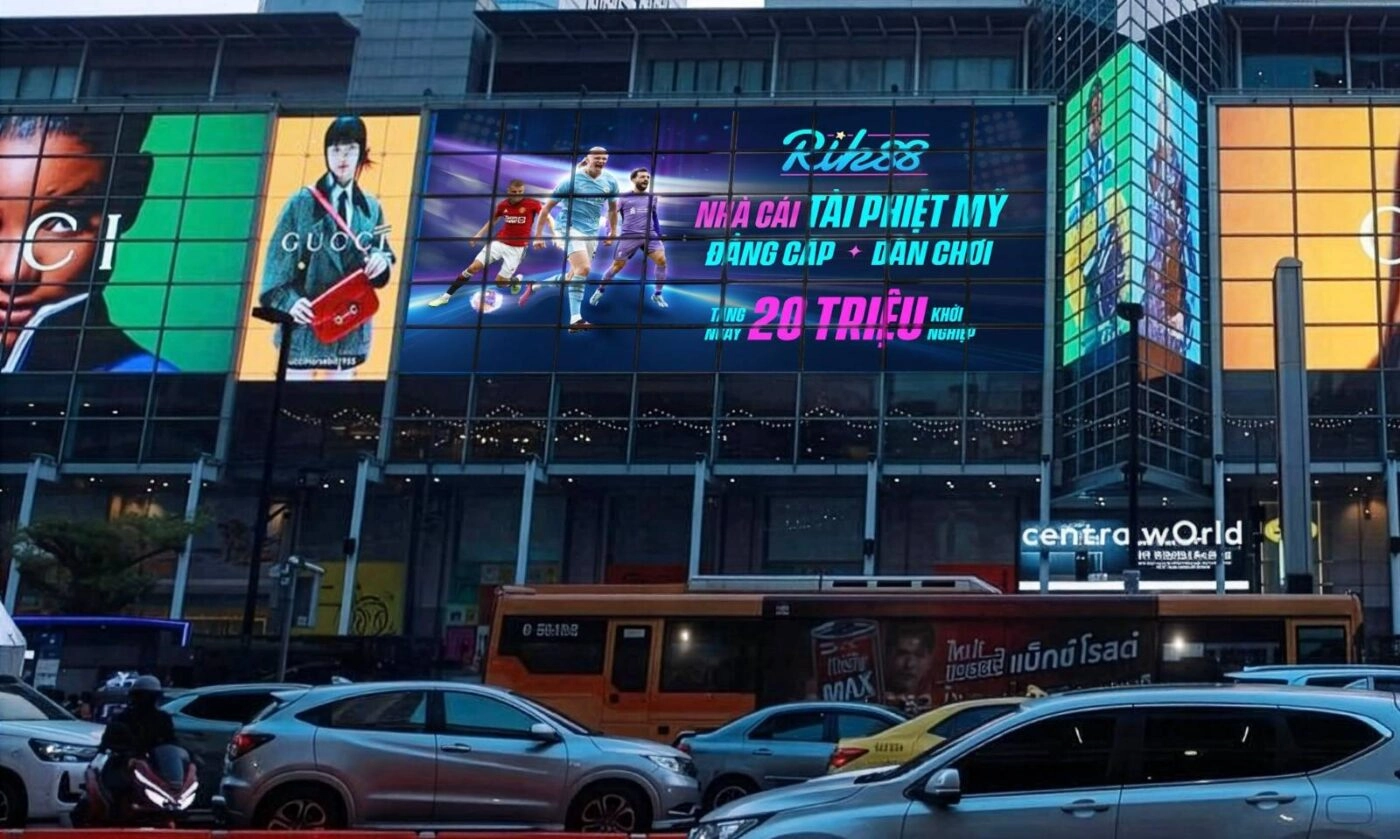Billboard Rik88 xuất hiện tại Central World